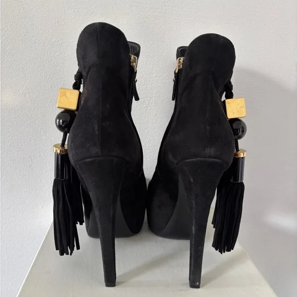 Louis Vuitton chic and sexy ankle boots with 14 cm heels and open toes. - Picture 17 of 17